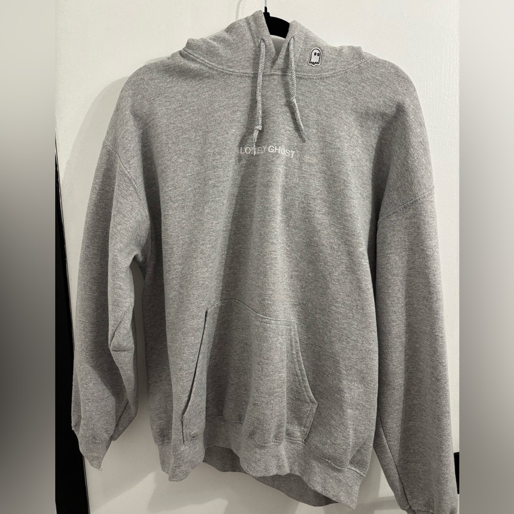 RARE Lonely Ghost Heather Gray Hoodie